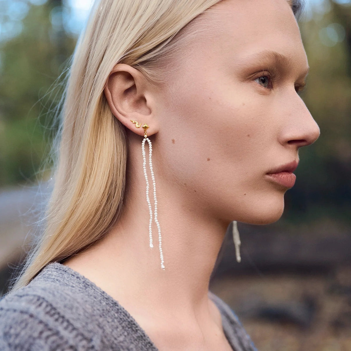 Maanesten Era Earrings Øredobber Gull