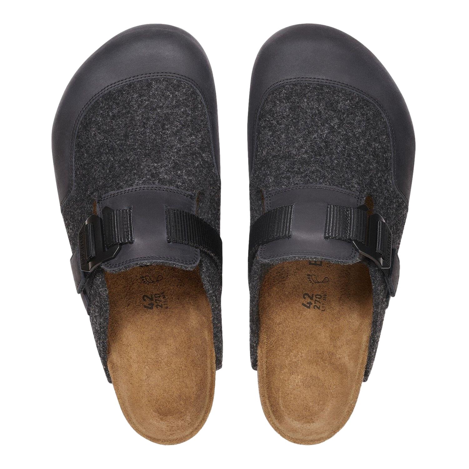 Birkenstock Boston Nova Felt Sko Mørkegrå - modostore.no