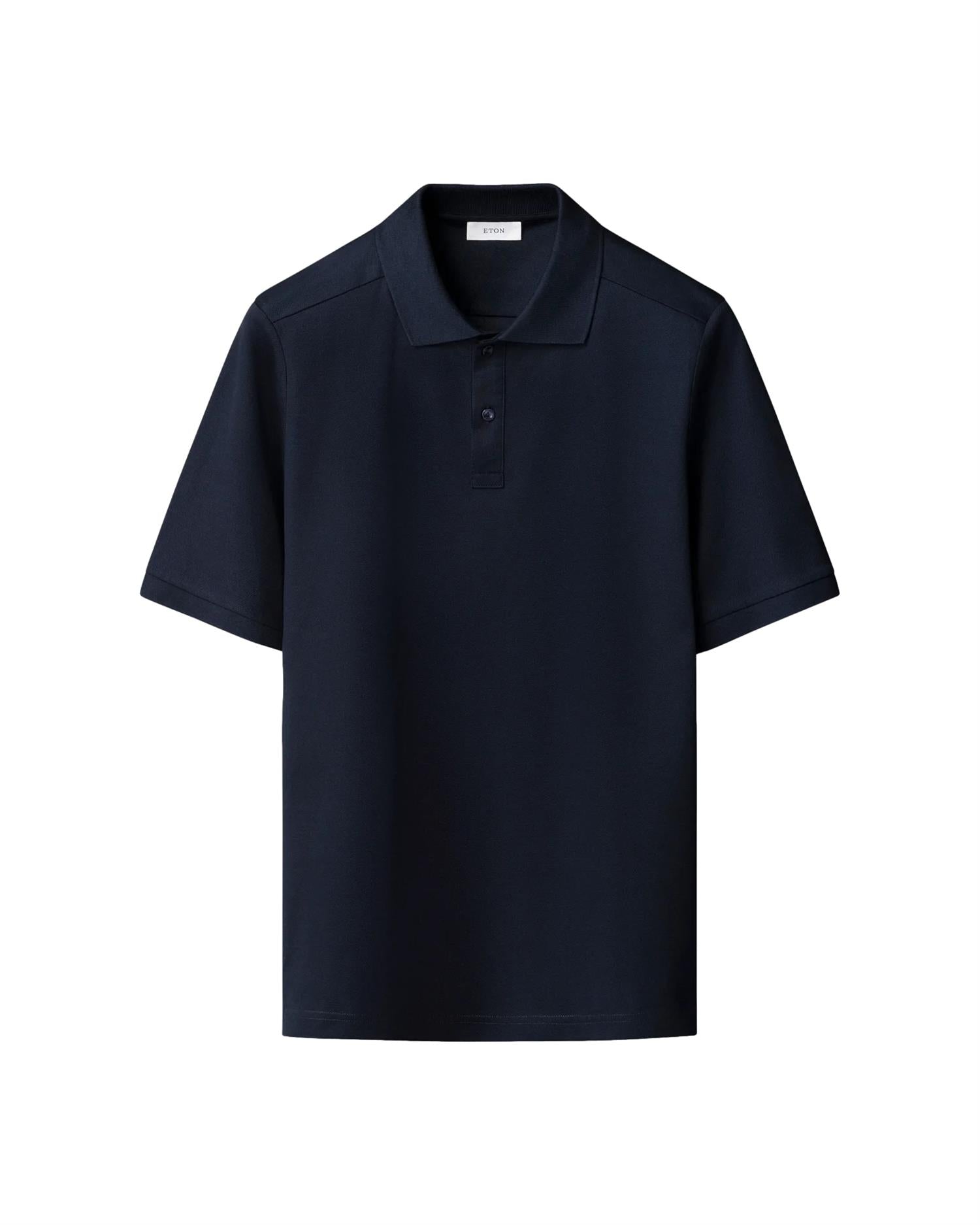 Eton Filo di Scozia Solid Piqué T-shirt Marine - modostore.no