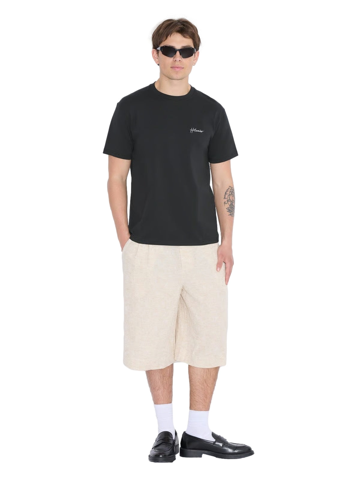Holzweiler Tucker Embroidery Tee T-shirt Sort - modostore.no