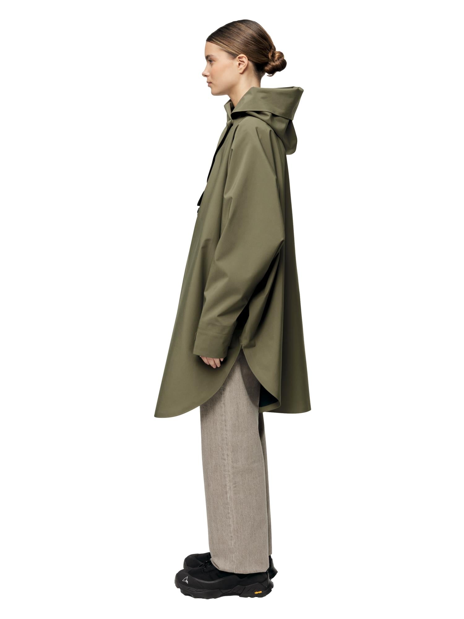 Blæst Bergen Poncho Grape Leaf Jakke Oliven