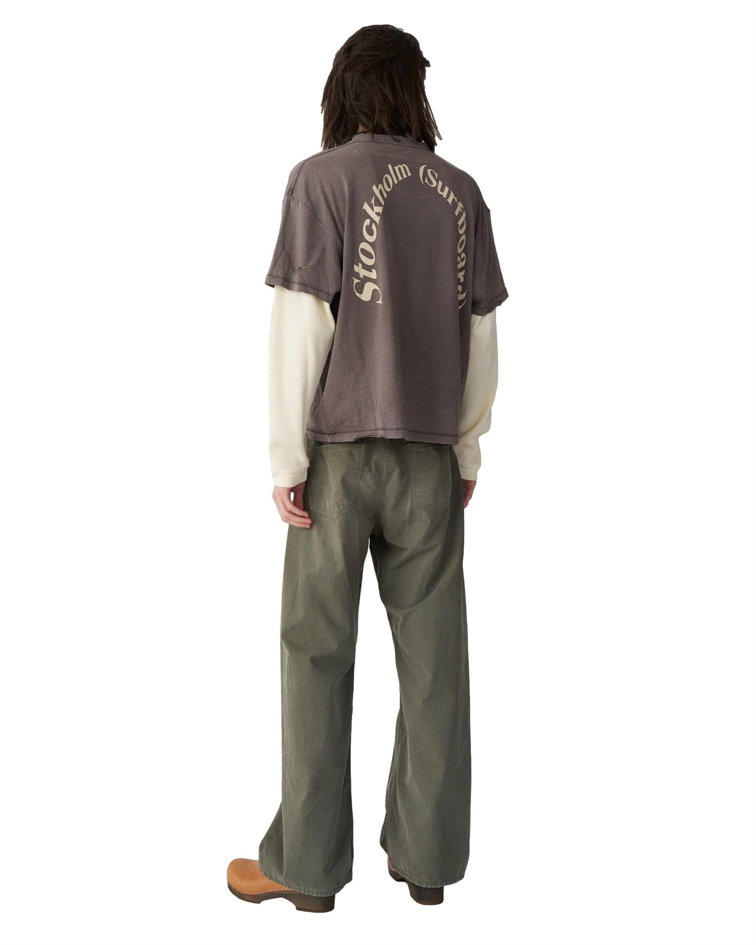Stockholm Surfboard Club Layer Box Tee Genser Brun Og Hvit