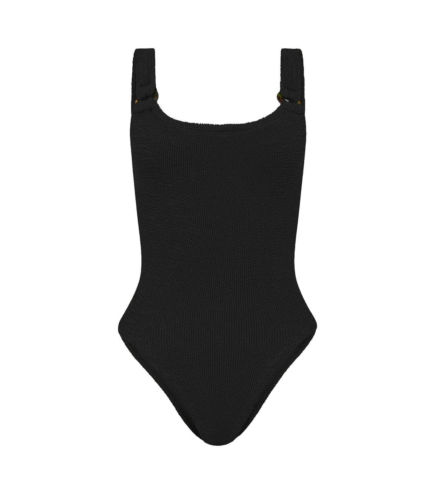 Hunza G Domino Swim Crinkle Badedrakt Sort - modostore.no
