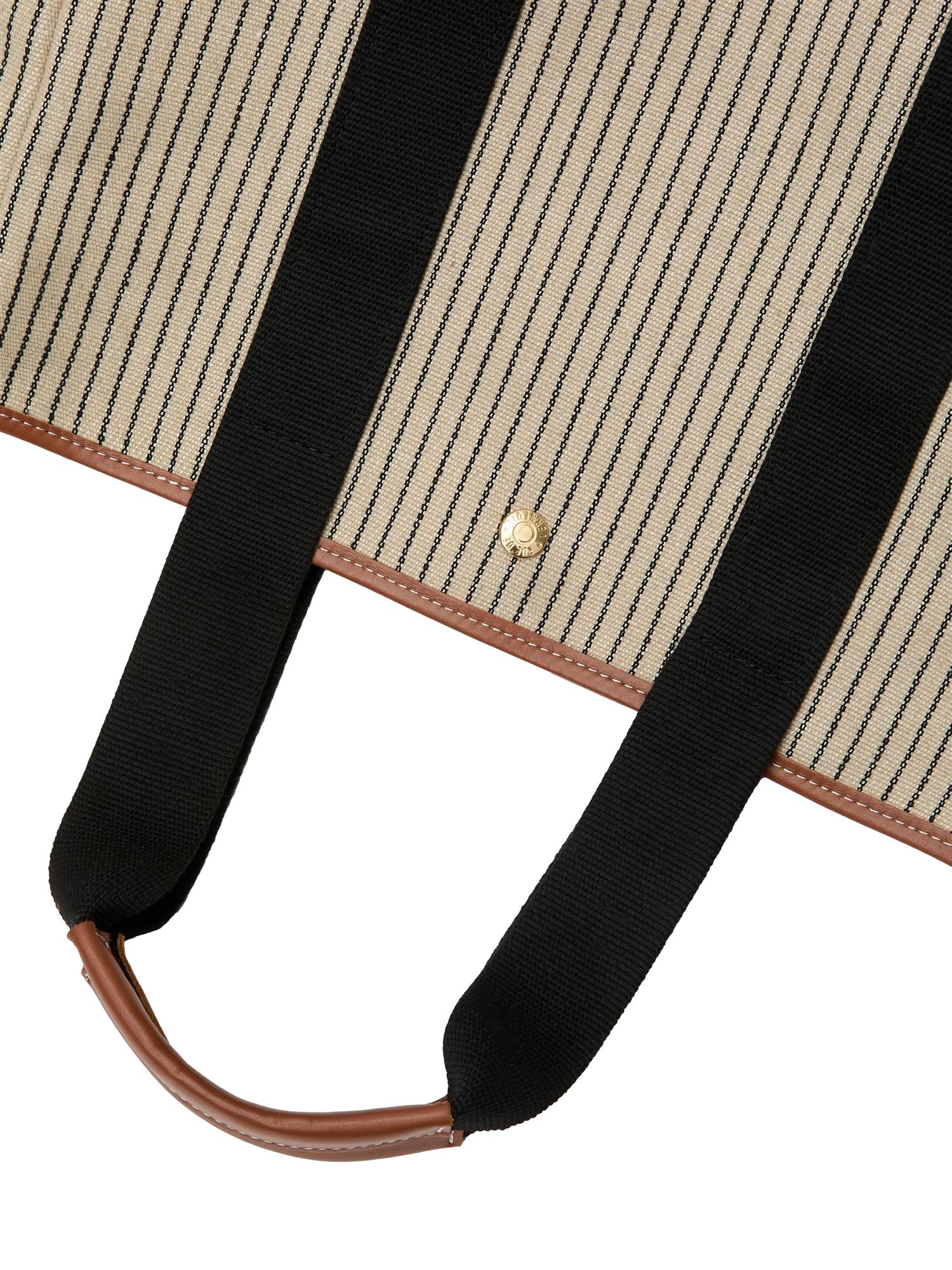 Rue de Verneuil Traversée L Anchor Chain Camel Veske Beige Striped