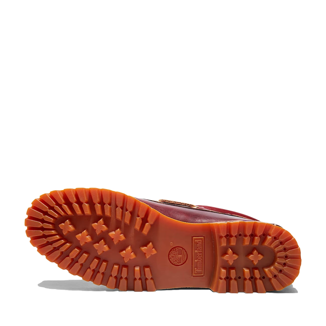 Burgunder Timberland Authentic 3-Eye Lug boat sko for menn, med lærremmer og gummisåle, klassisk og slitesterk design