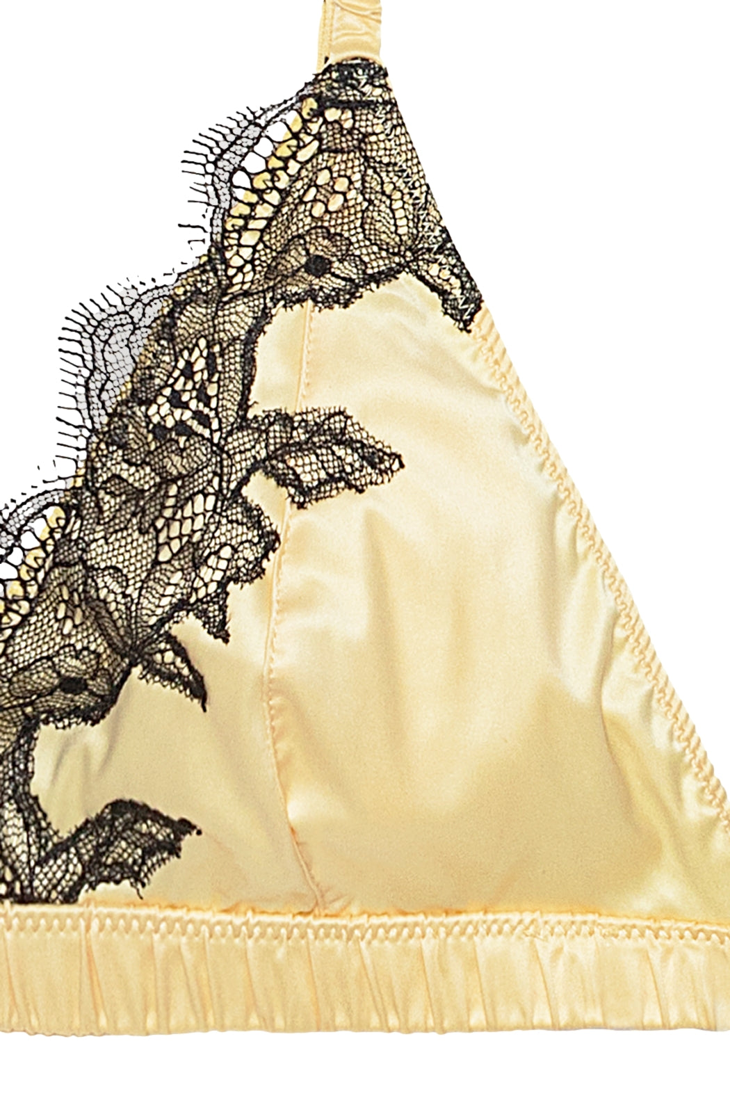 ROTATE Love Stories Lace Trim Bralette Undertøy Pastellgul - modostore.no