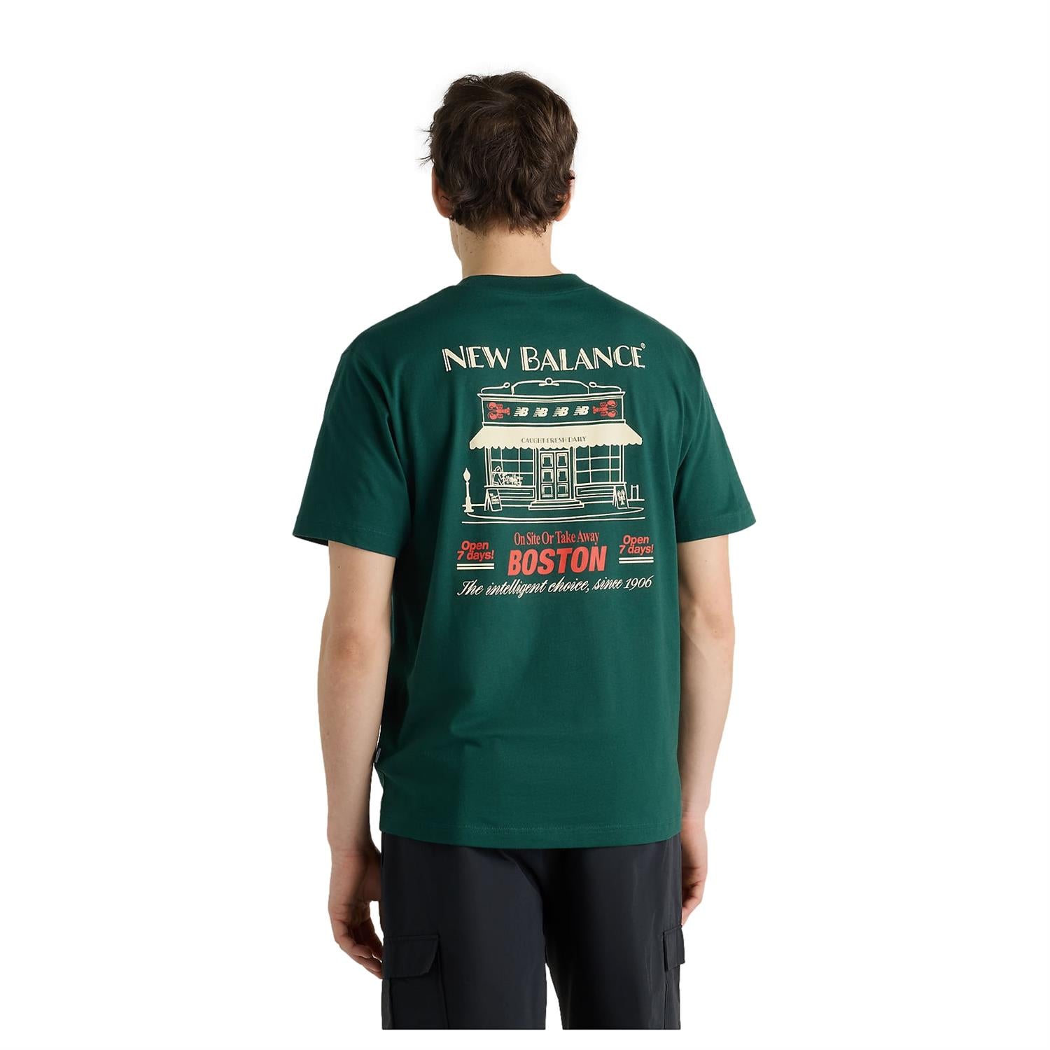 New Balance Grab a Bite Boston T-Shirt T-shirt Mørkegrønn