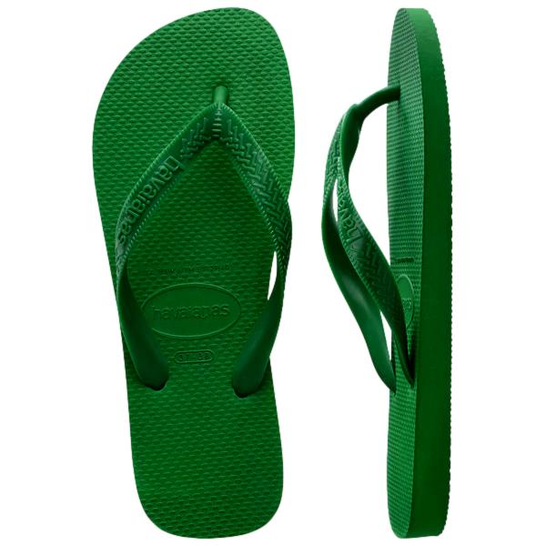 Havaianas Hav. Top grønne sandaler for menn, lette og komfortable med grønn gummibunn og justerbar stropp.