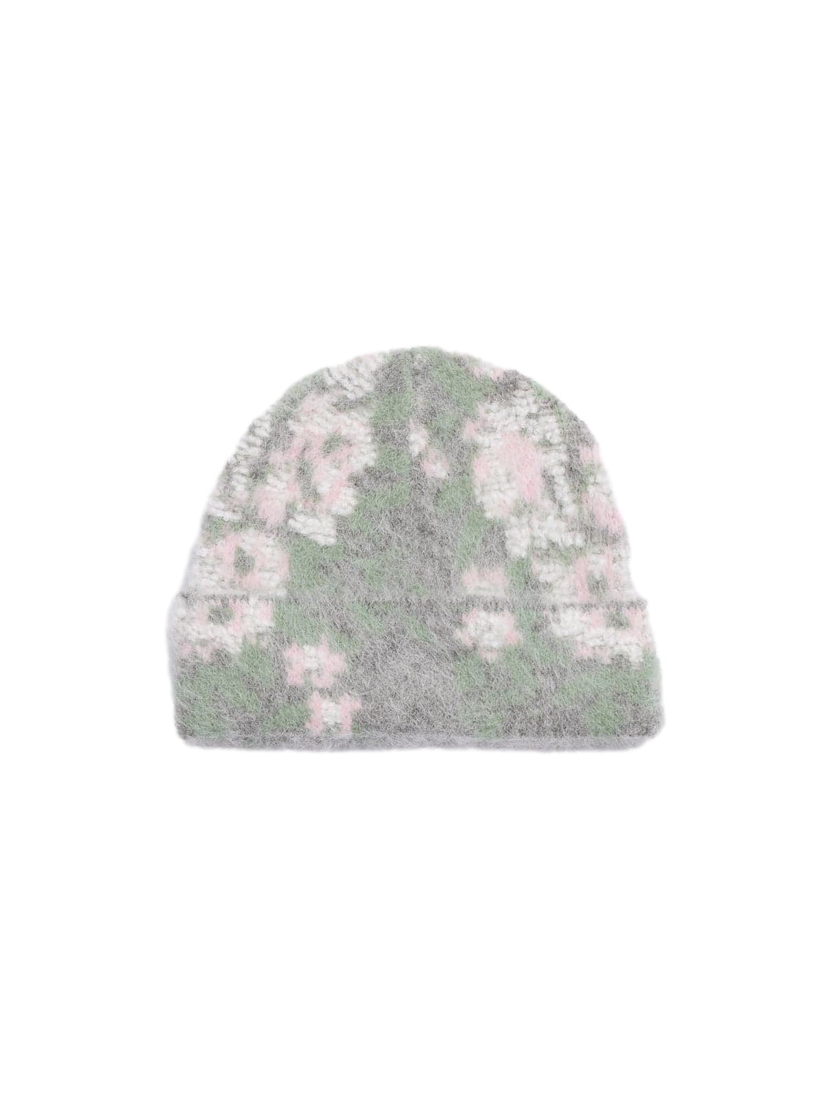 Holzweiler Flora Jacquard Beanie Lue Grå Mønster