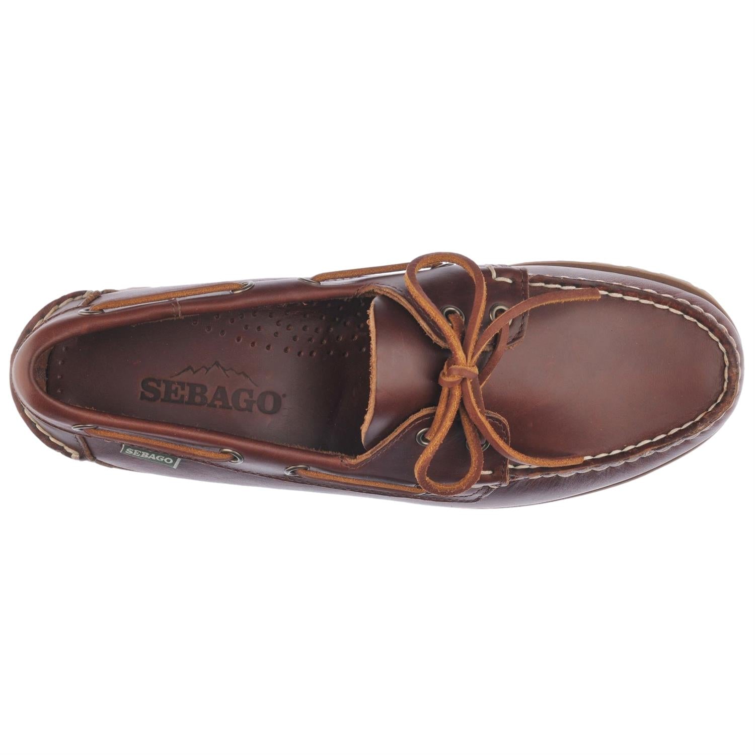 Sebago Ranger Waxy sko i brun med lærtekstur og robuste såler, perfekt for utendørsbruk og stil.