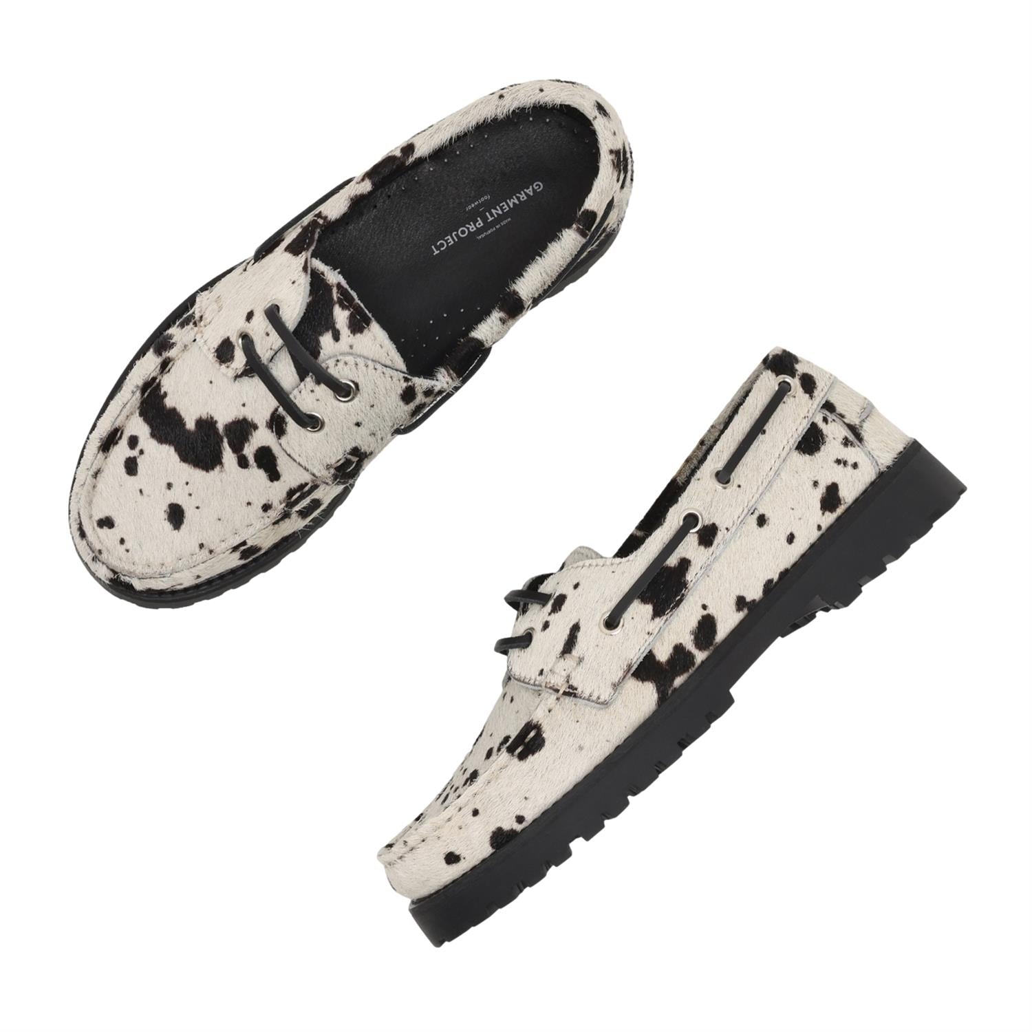 Garment Project Ollie Boat Shoe Sko Hvit Og Sort - modostore.no