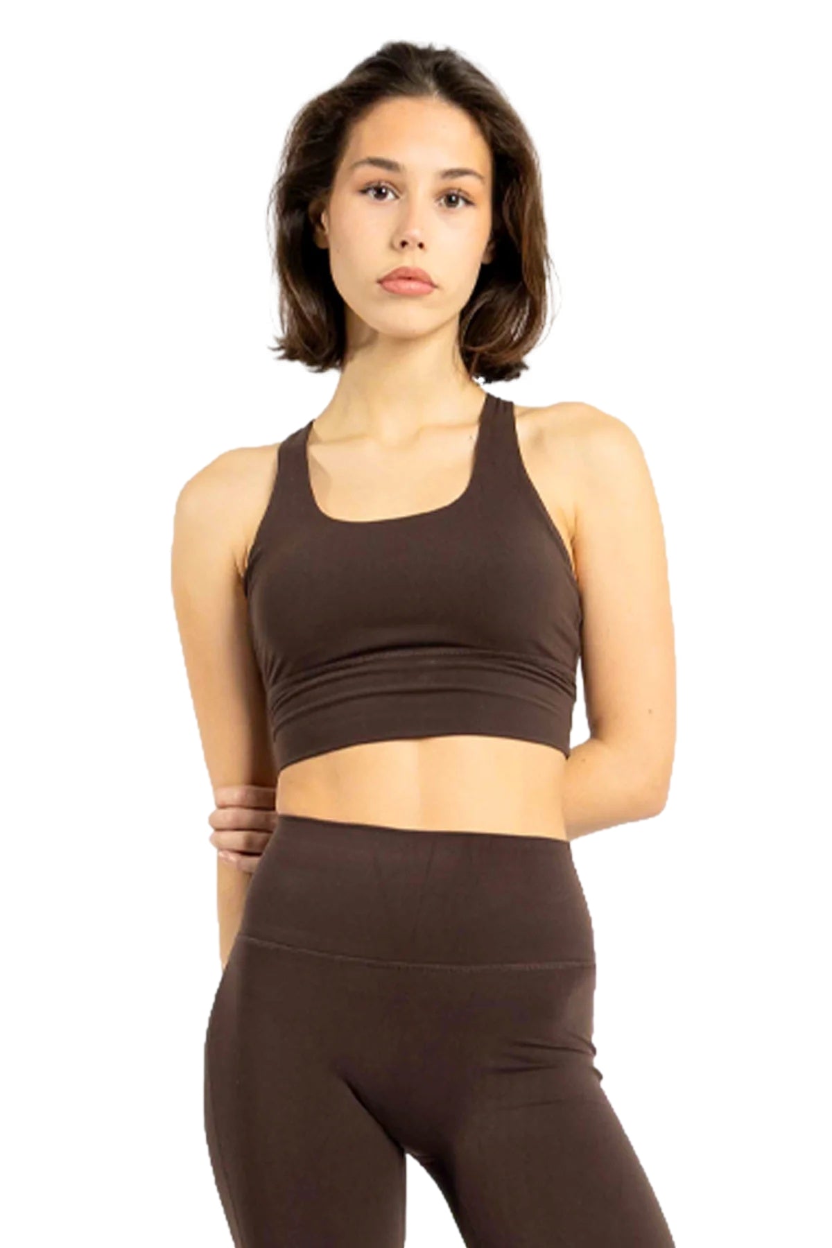 MCB Sportswear Strap Bra Topp Brun - modostore.no