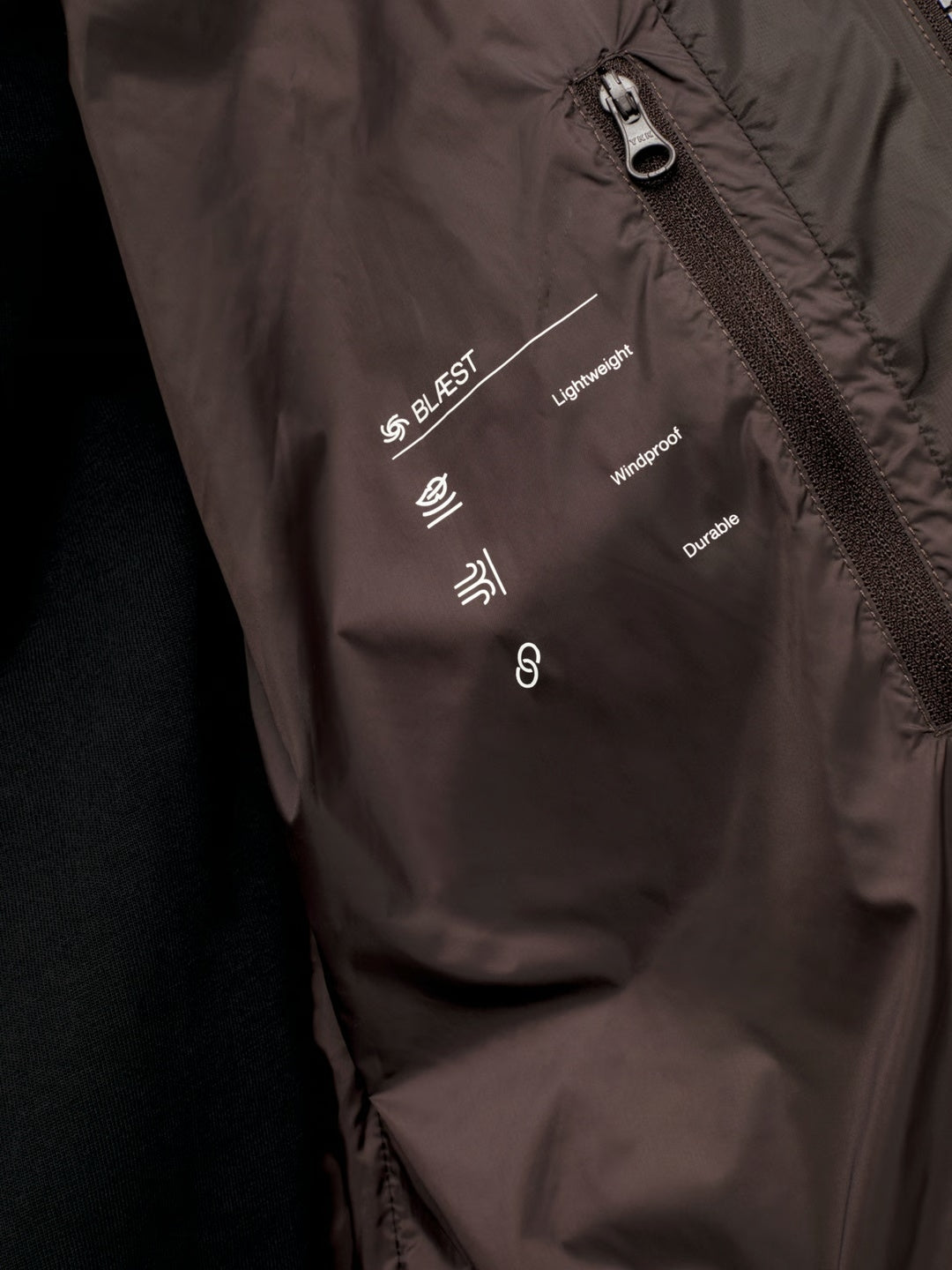 Blæst Perma Lightweight Down Jacket Brown Soil Jakke Brun - modostore.no