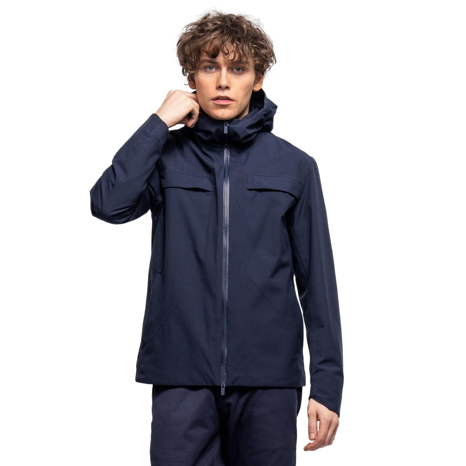 Johnny Love Peter Short Parka Jakke Navy - modostore.no