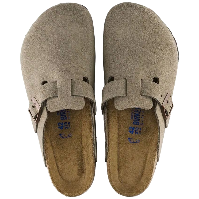 Birkenstock Boston Suede Regular Taupe Sko Taupe