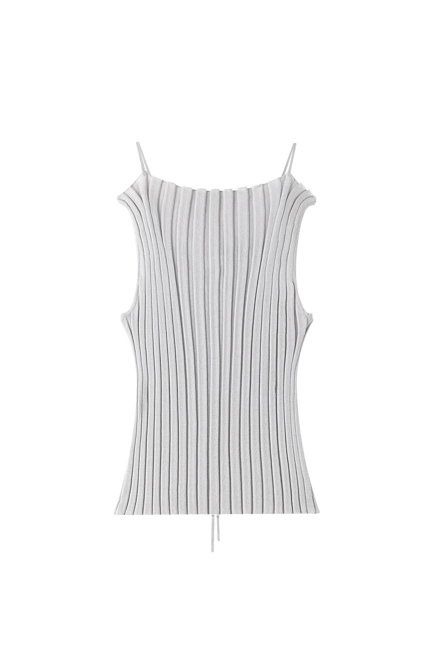 Viktoria Chan Gelene Knit Tank Topp Lysegrå - modostore.no