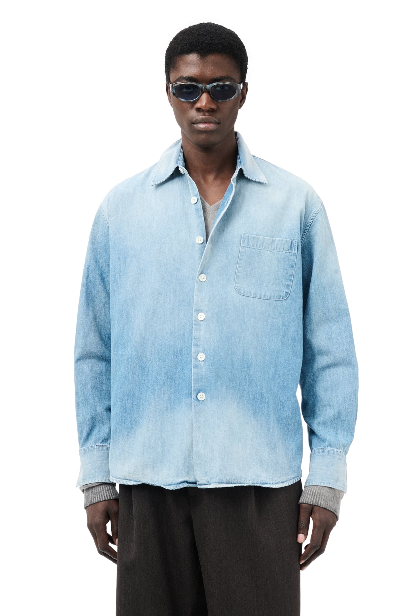 Our Legacy Above Shirt Skjorte Denim - modostore.no