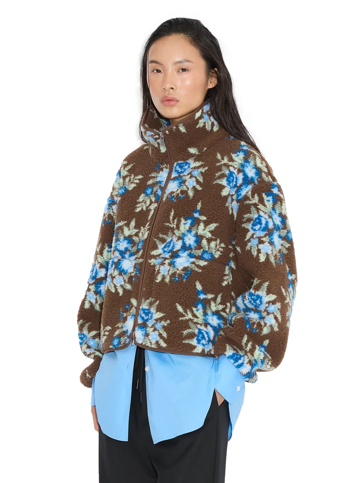 Holzweiler Rype Fleece Jacket Jakke Brun Mønster - modostore.no