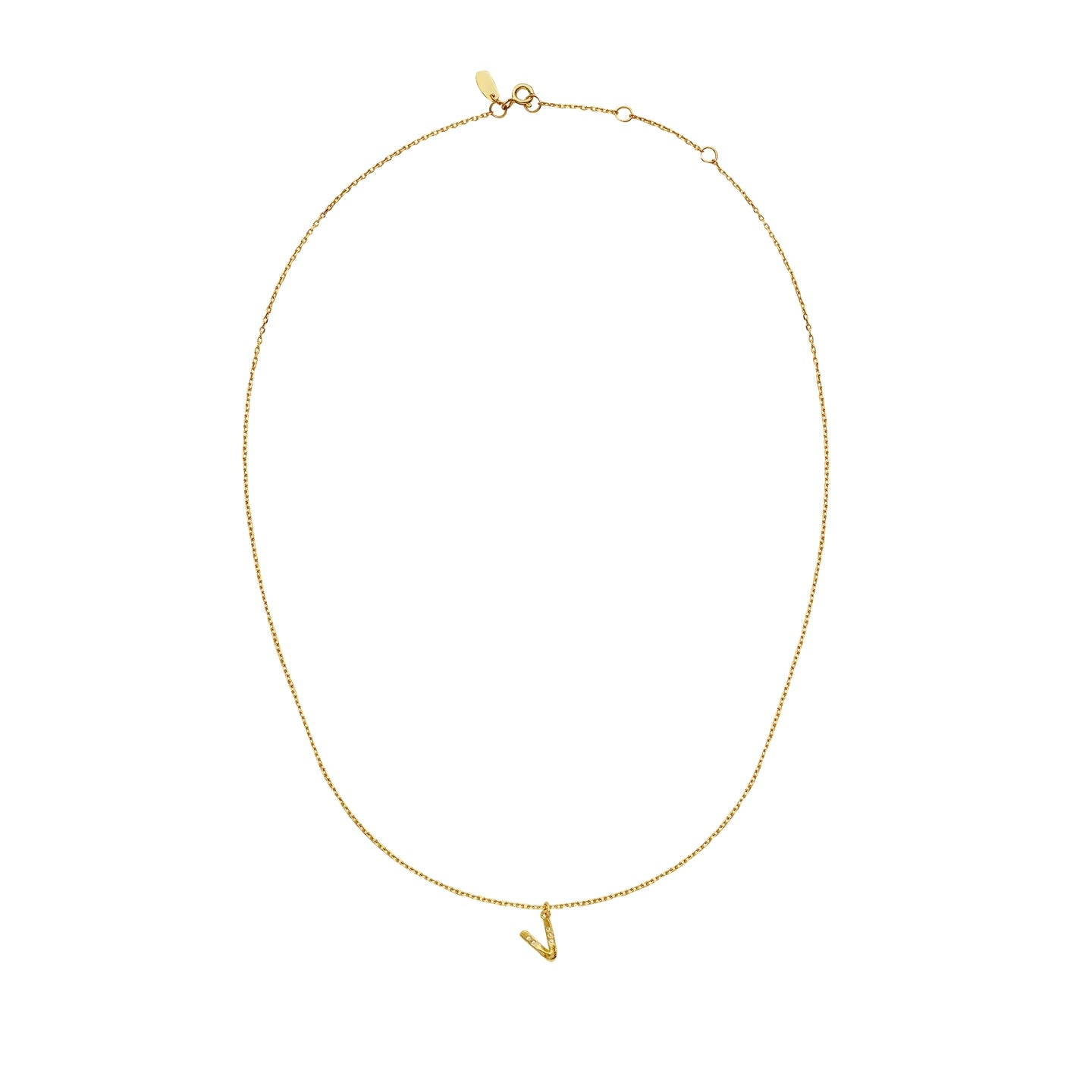 Maanesten V Alphabet Smykke Gull - modostore.no