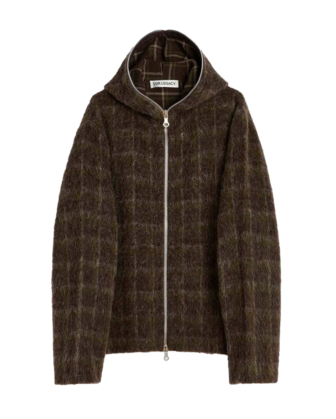 Our Legacy Full Zip Hood Genser Brun Melert