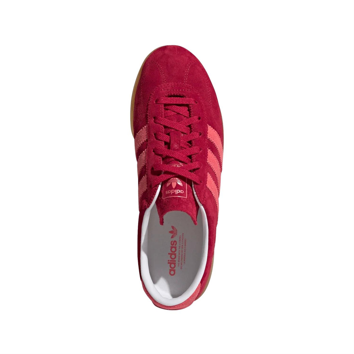 Adidas Gazelle Lo Pro W IH6944 sneakers i rosa og rød, lavprofil sportssko for kvinner, vises på bildet.