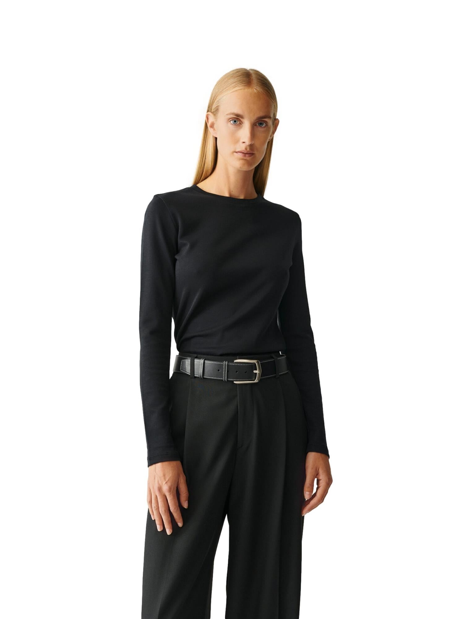 Julie Josephine Roundneck Longsleeve Longsleeve Sort - modostore.no