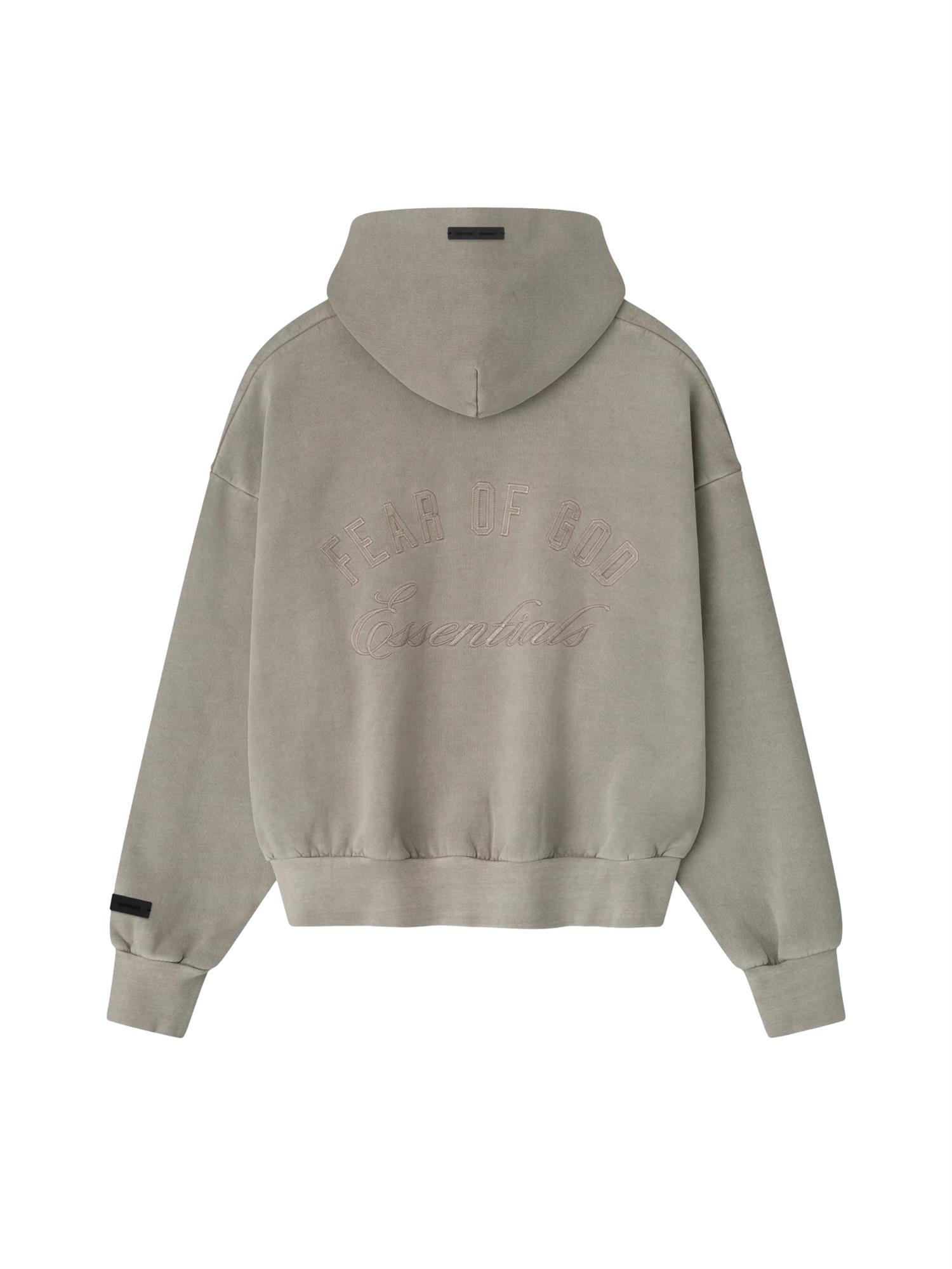 Fear of God Essentials Classic Full Zip Hoodie Hettegenser Grå - modostore.no