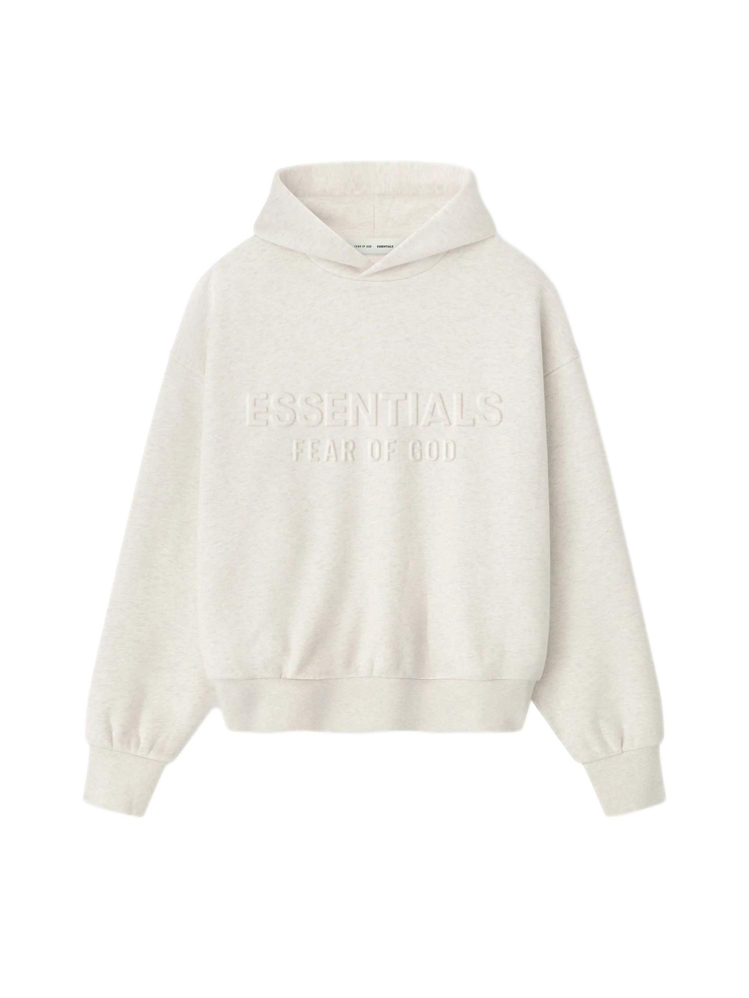 Fear of God Essentials Classic Hoodie Hettegenser Lys Grå Melert - modostore.no