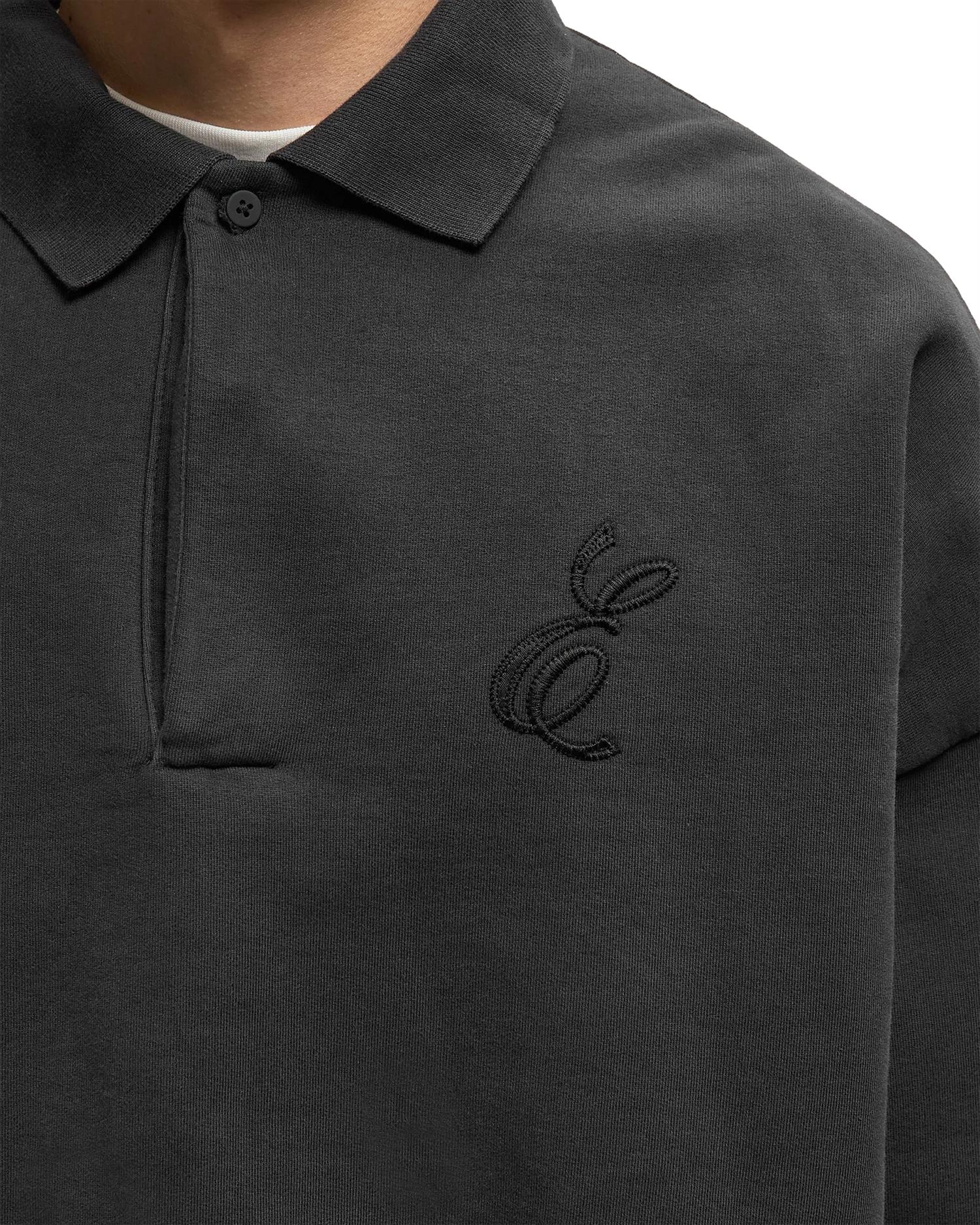 Fear of God Essentials Classic Polo Sweatshirt Genser Vasket Sort - modostore.no
