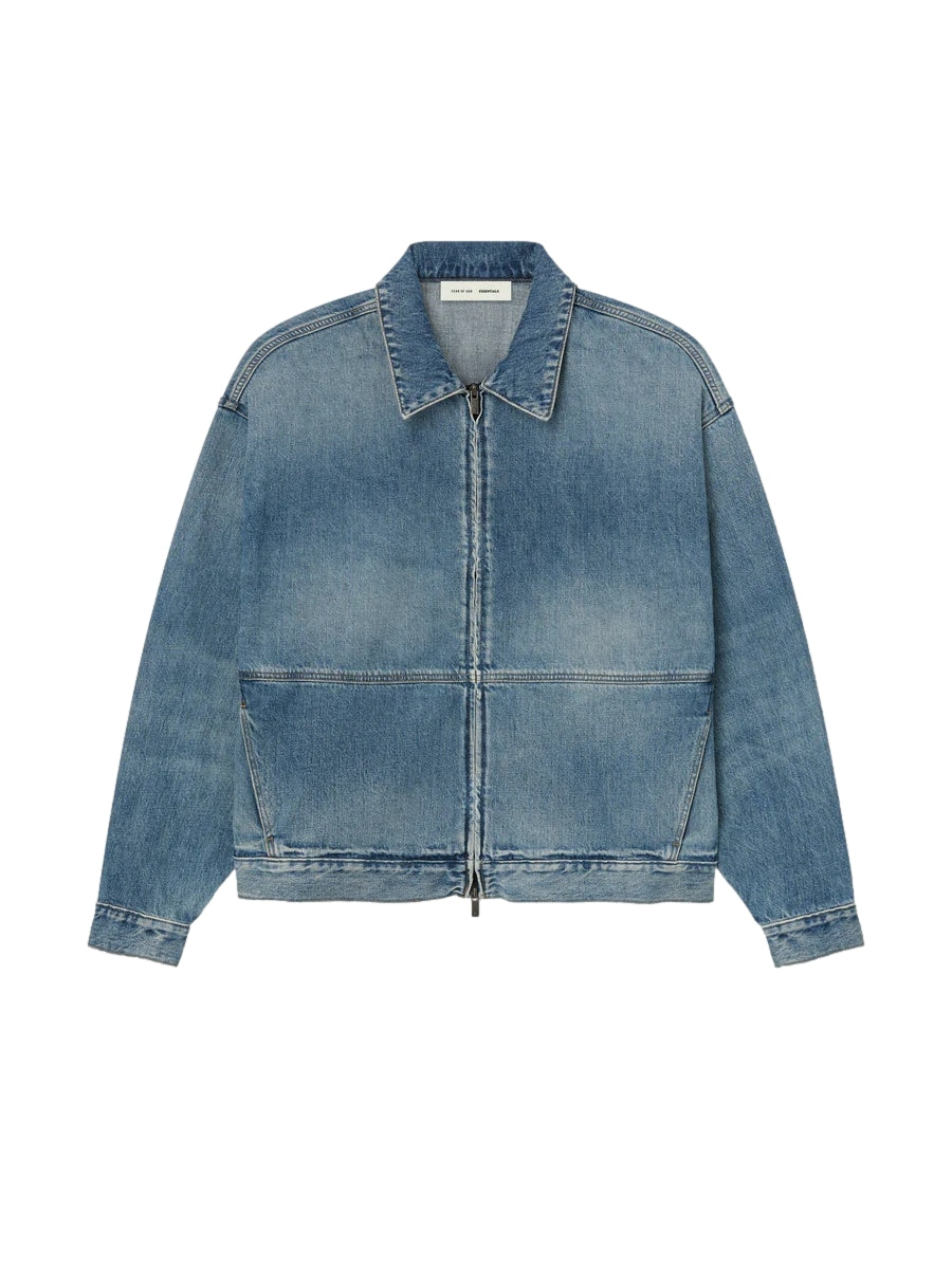 Fear of God Essentials Denim Trucker Jacket Jakke Denim - modostore.no