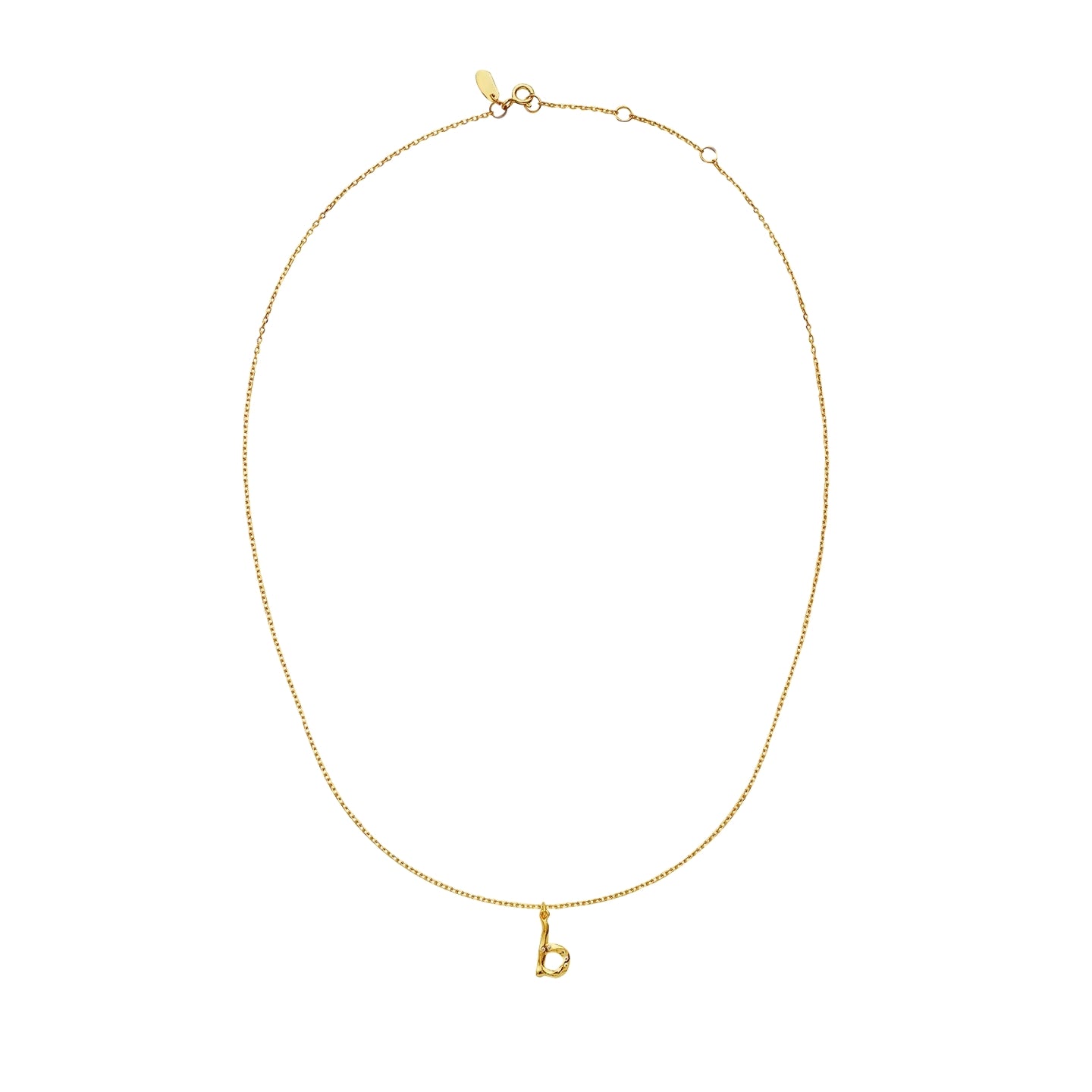 Maanesten B Alphabet Smykke Gull - modostore.no