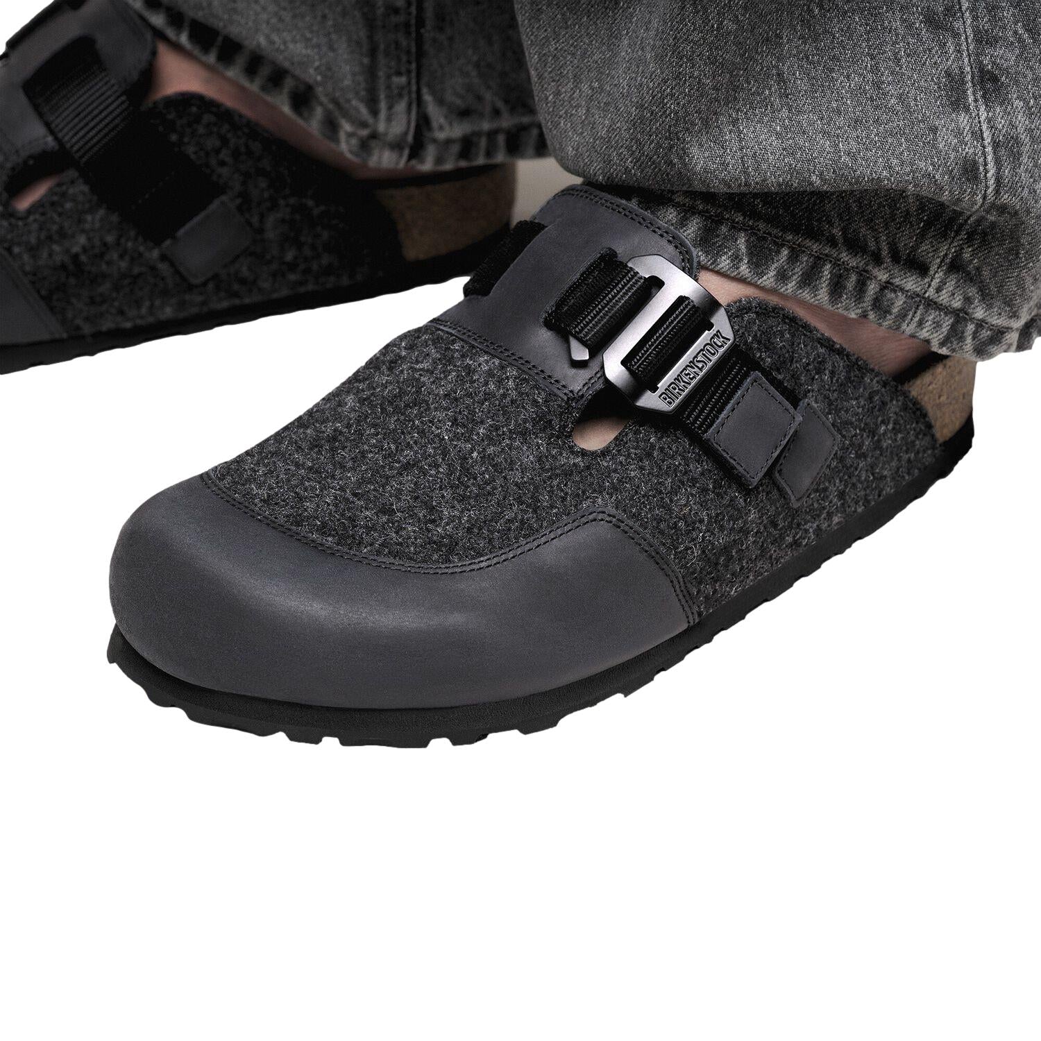 Birkenstock Boston Nova Felt Sko Mørkegrå - modostore.no