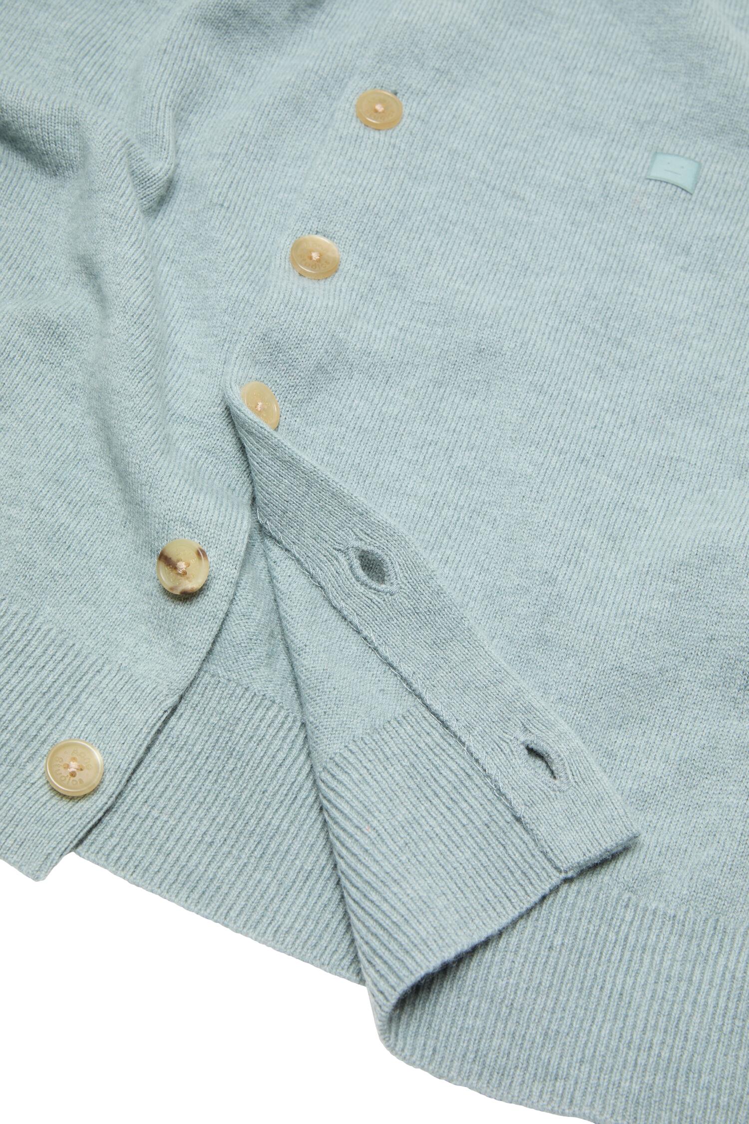 Acne Cadigan Yak Wool - Fitted Fit Cardigan Gråblå - modostore.no
