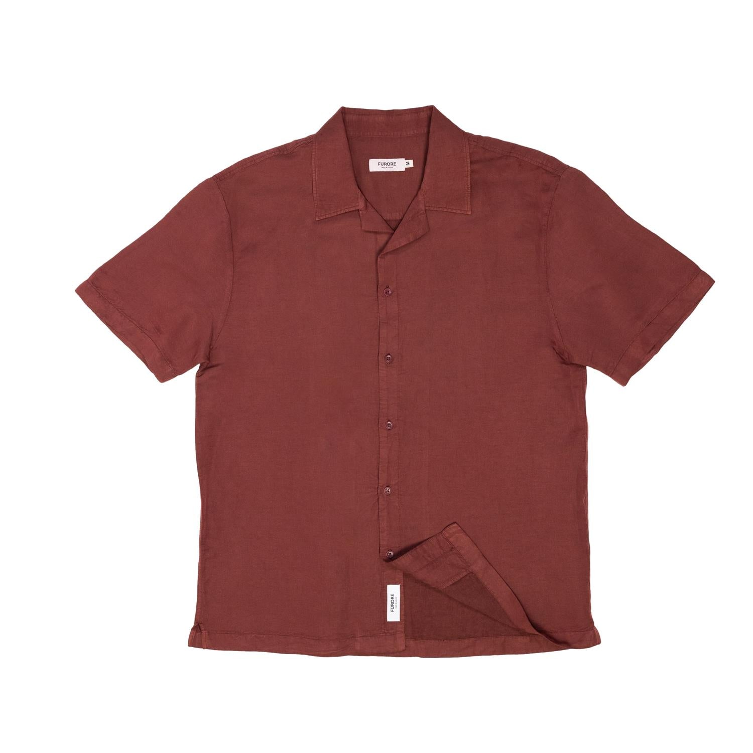 Furore Hill Short Sleeve Skjorte Rustrød - modostore.no