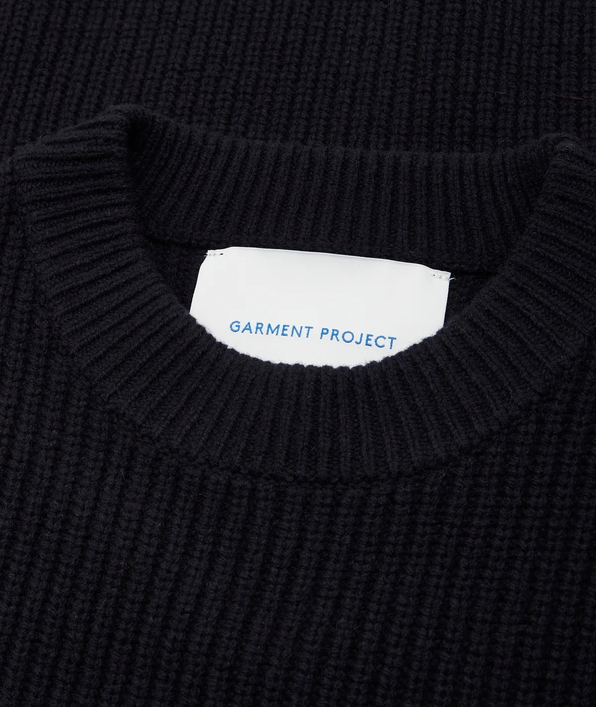 Garment Project Boxy Wool Knit Genser Navy - modostore.no