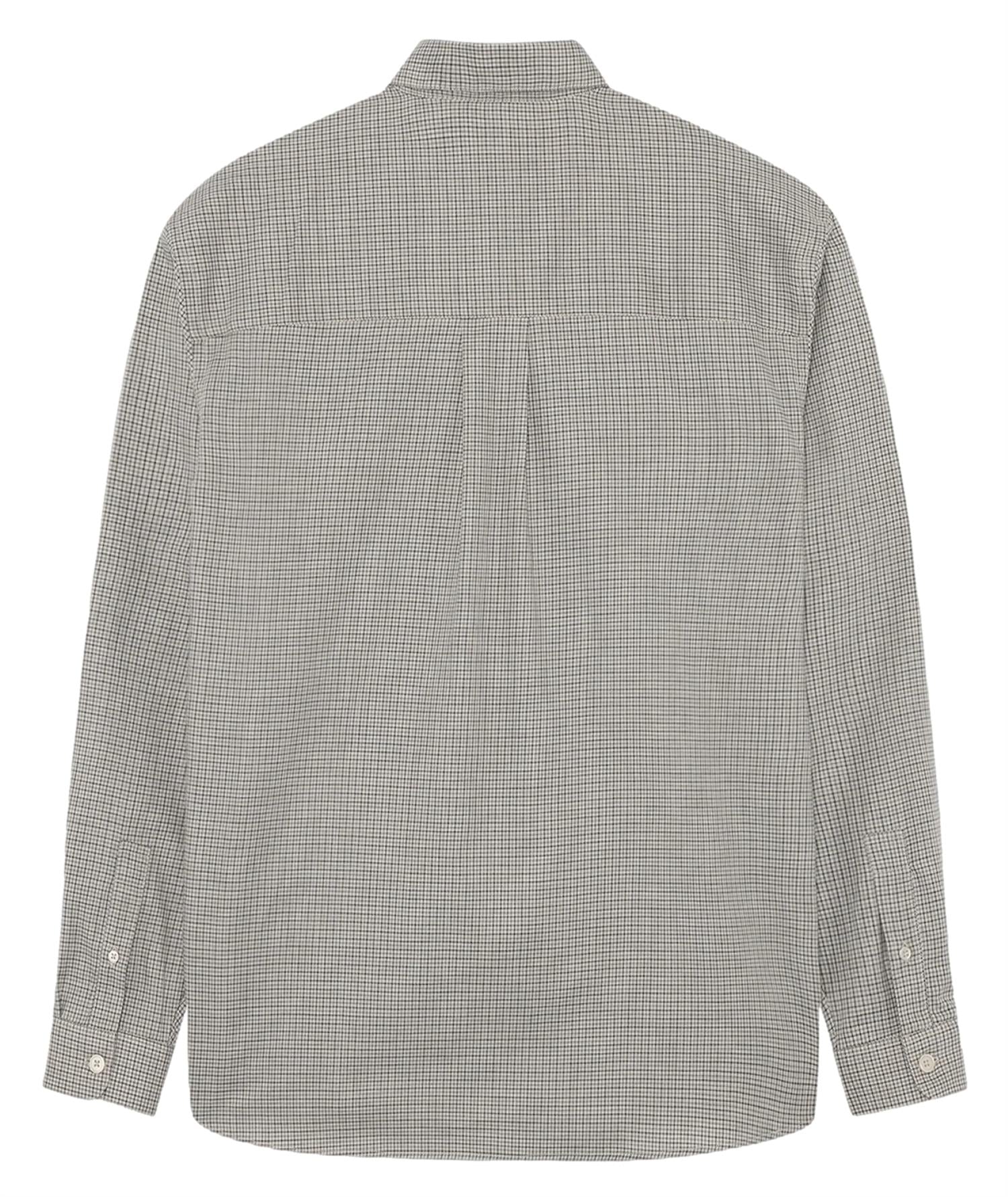 Garment Project Relaxed LS Button Down Bone/Grey Check Skjorte Beige Grå - modostore.no