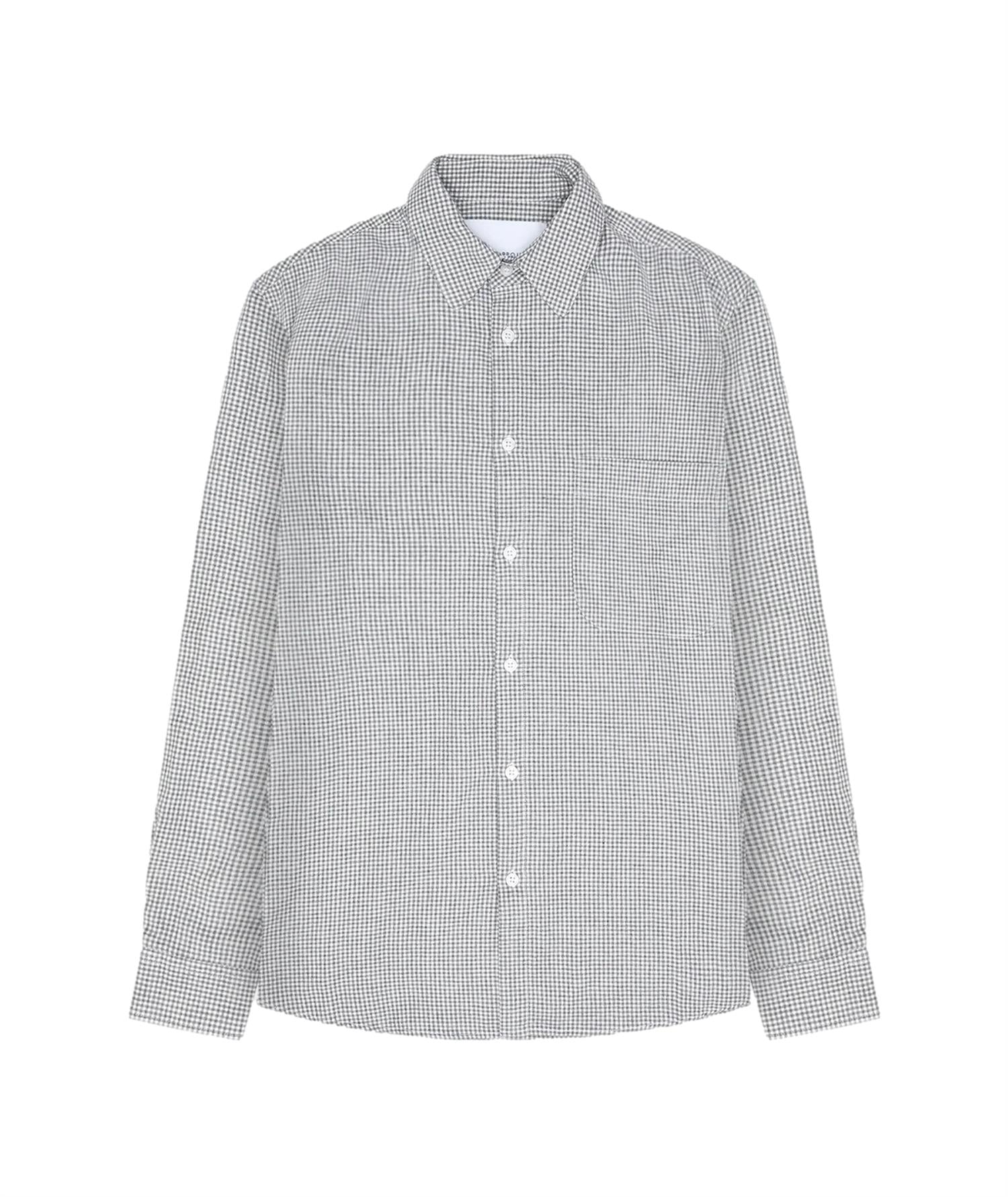 Garment Project Relaxed LS Button Down Shirt Skjorte Grå Mønster - modostore.no
