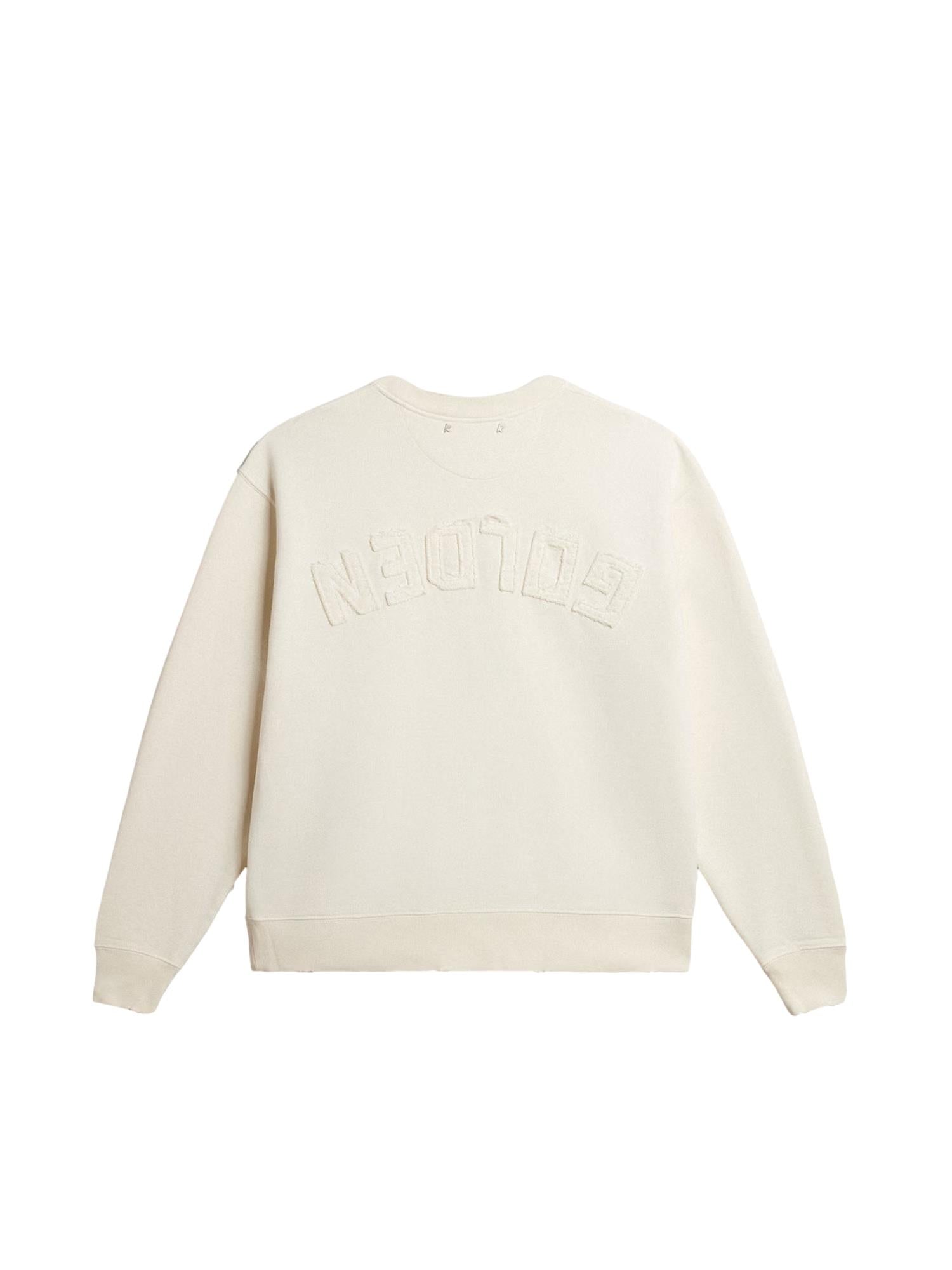 Golden Goose Boxi Sweatshirt Logo Patch Genser Off-White - modostore.no