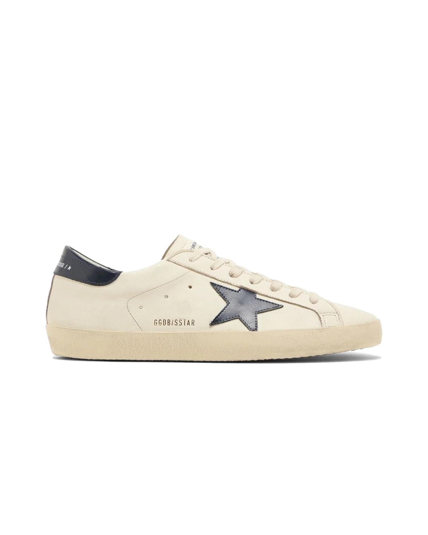 Golden Goose Super-Star Nappa Sko Hvit Og Blå - modostore.no