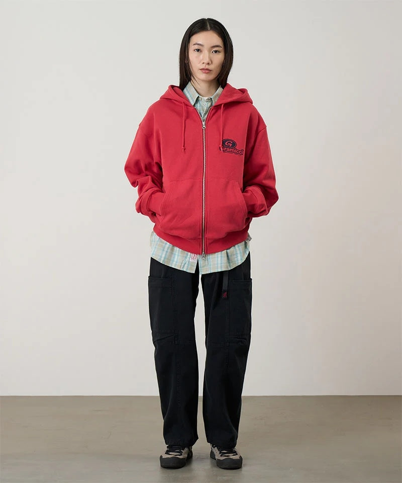 Gramicci '82 Zip Hooded Sweatshirt Crimson Red Genser Rød - modostore.no