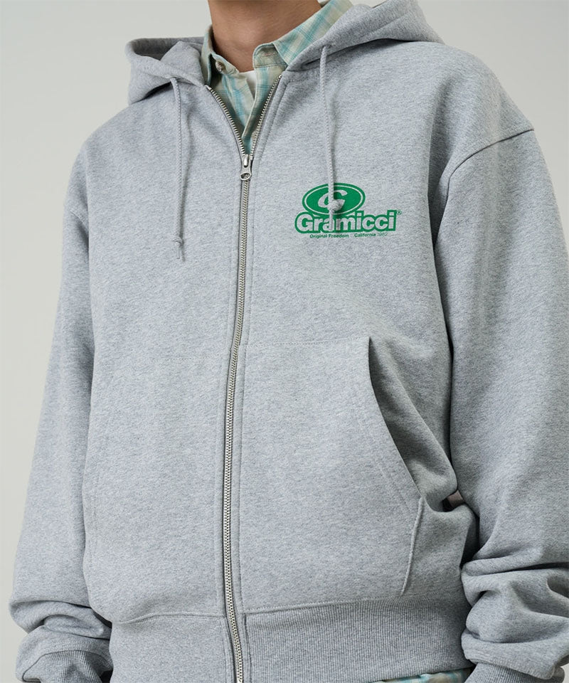 Gramicci '82 Zip Hooded Sweatshirt Heather Grey Genser Lysegrå - modostore.no