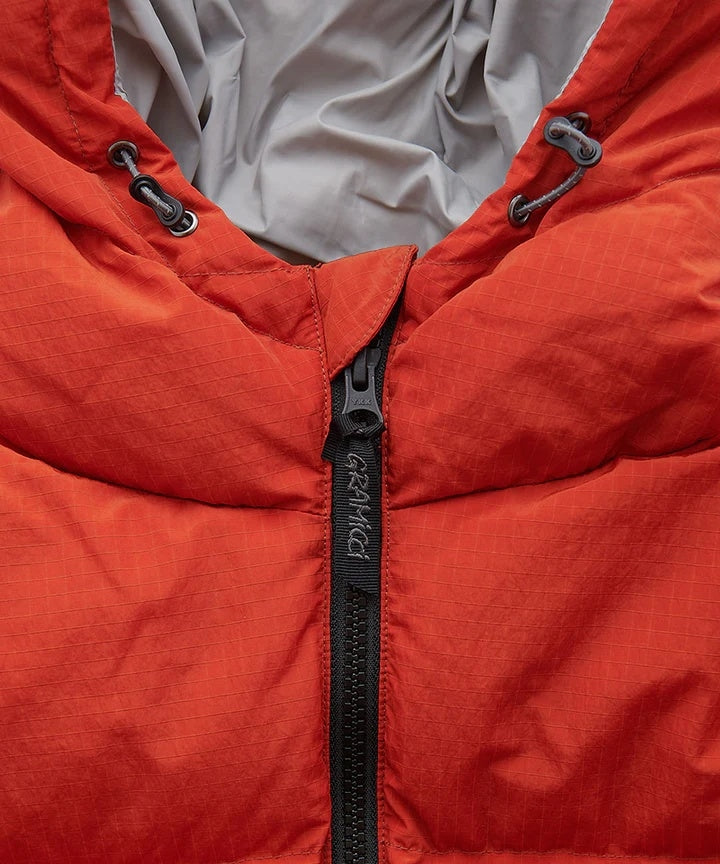 Gramicci Down Puffer Hooded Jacket Jakke Rød - modostore.no