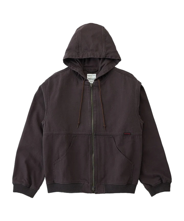 Gramicci El Cap Canvas Hooded Jacket Hettejakke Mørkebrun - modostore.no