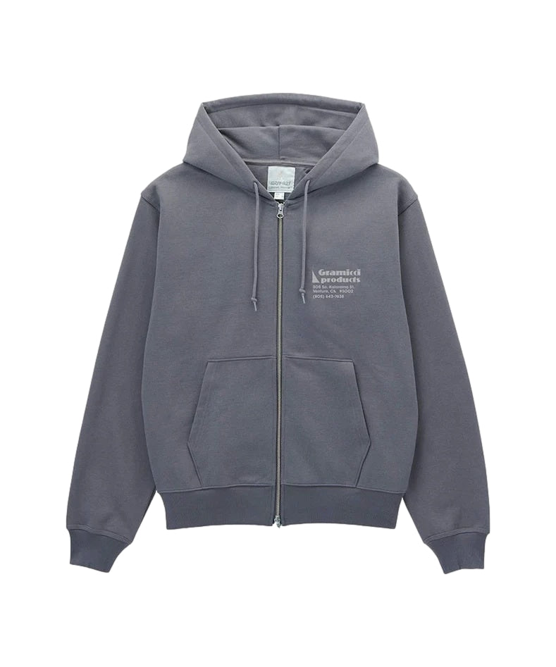 Gramicci G-Sail Zip Hooded Sweatshirt Charcoal Hettegenser Grå - modostore.no