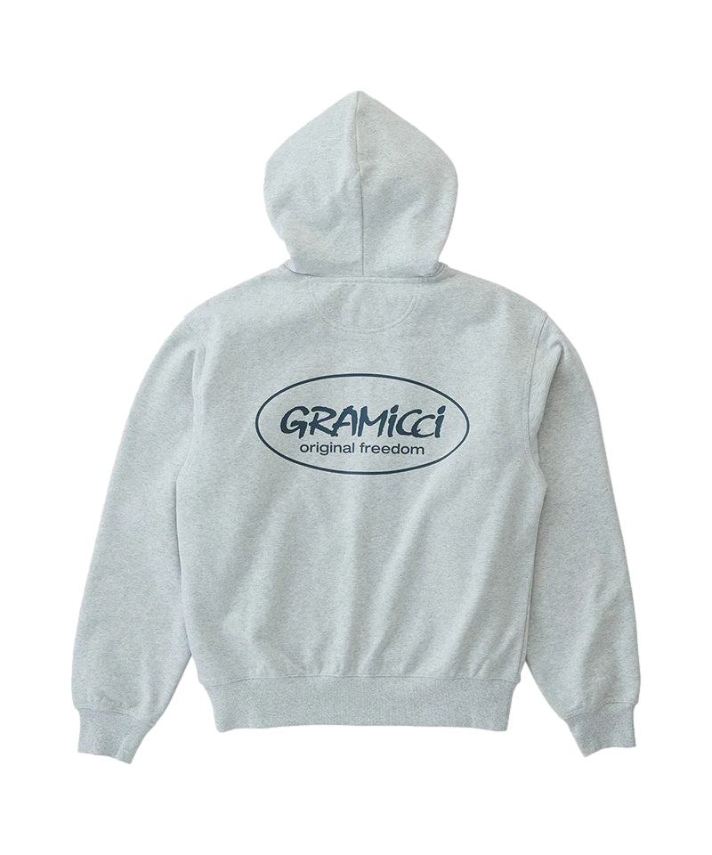 Gramicci ORIGINAL FREEDOM ZIP HOODED SWEATSHIRT Hettejakke Lys Grå Melert - modostore.no