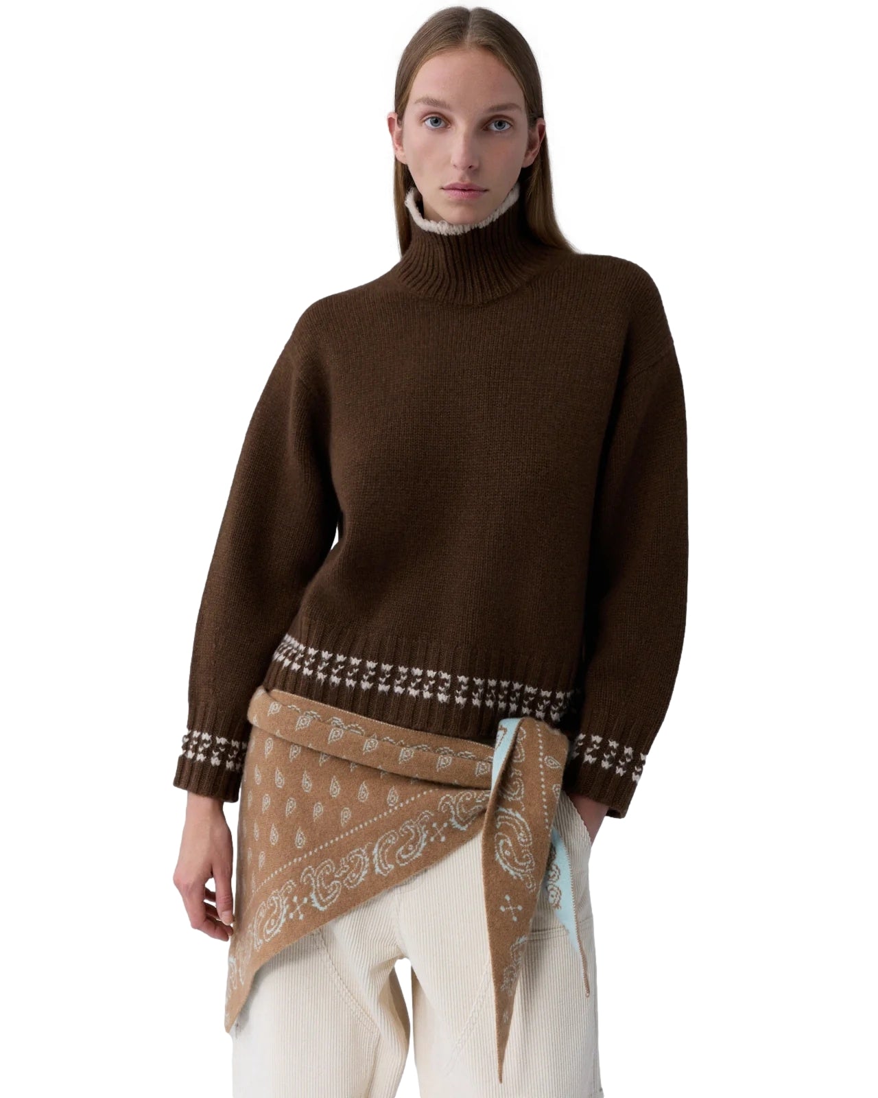 Guest In Residence The Wild Rag Almond/Seaglass Skjerf Lys Brun - modostore.no