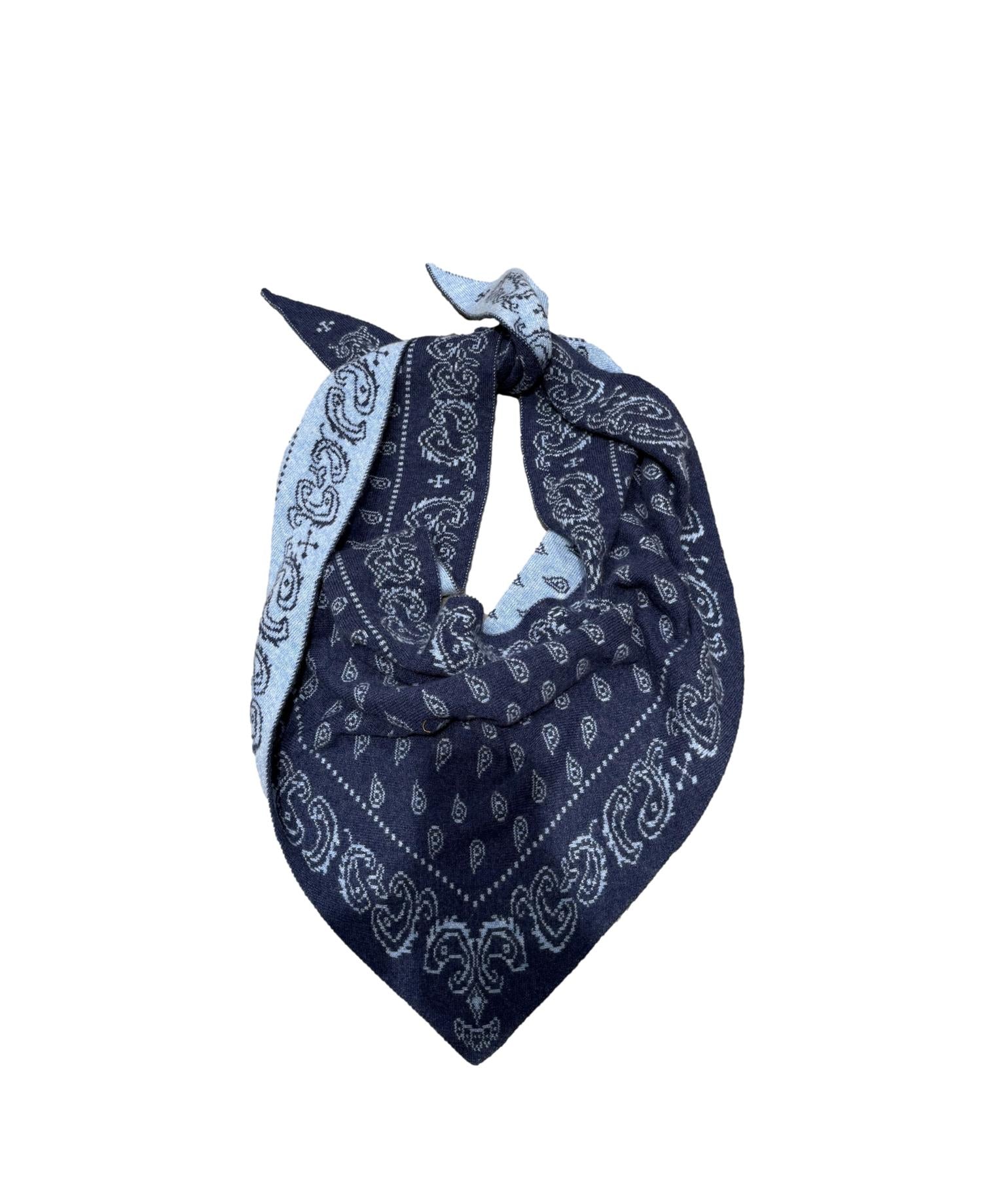 Guest In Residence The Wild Rag Indigo Blue/Light Blue Skjerf Blå Mønster - modostore.no