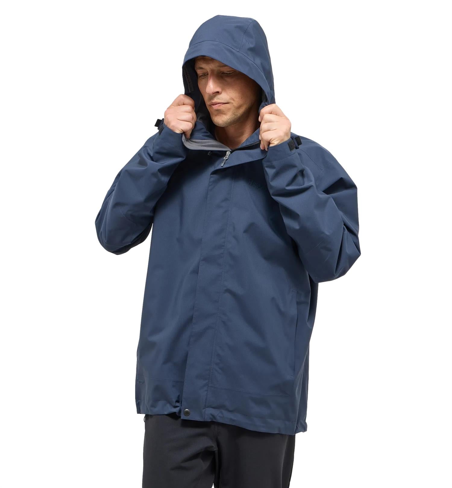Haglöfs Breeze Proof Jacket Men Jakke Marine - modostore.no