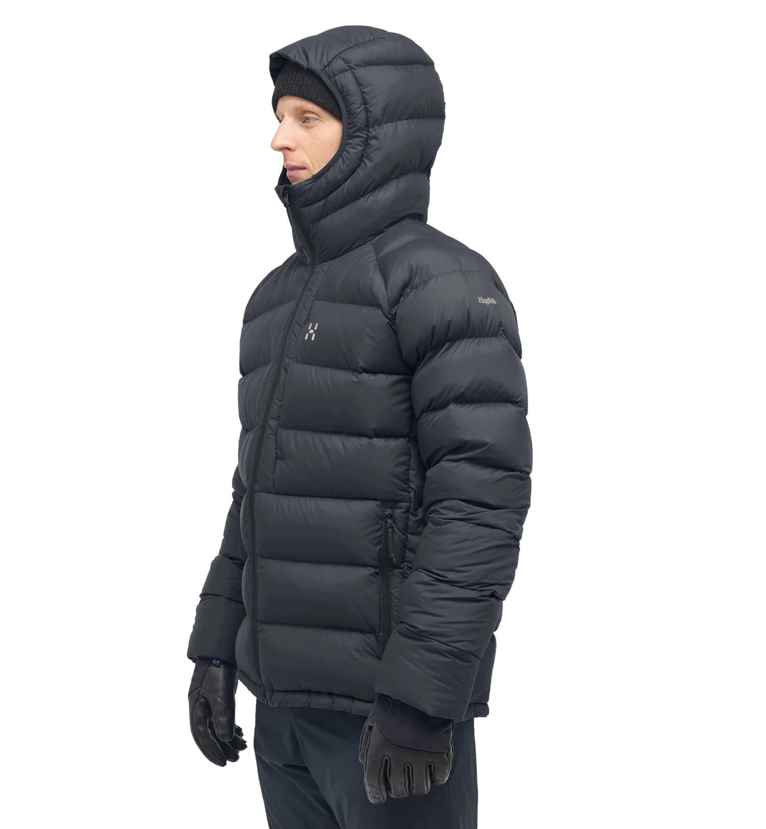 Haglöfs Rosson Down Hood Men Jakke Sort - modostore.no