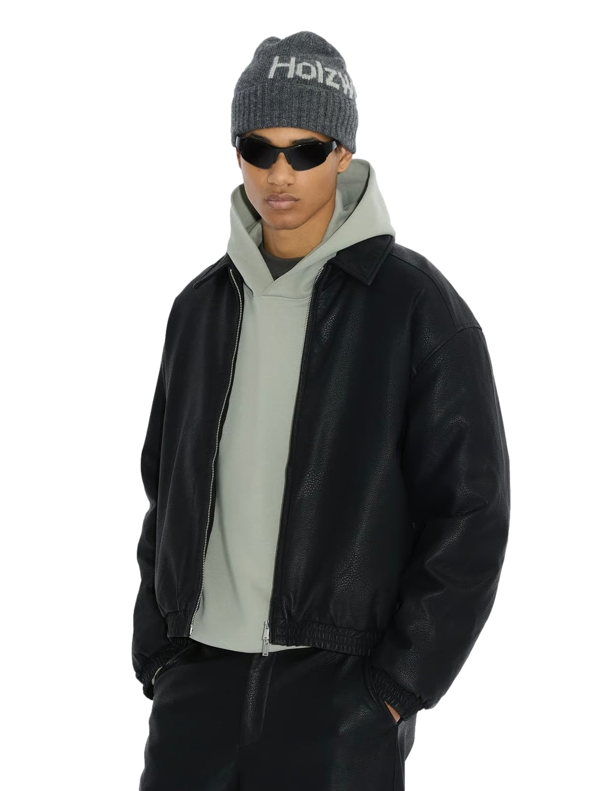 Holzweiler Haza Logo Beanie Lue Grå - modostore.no